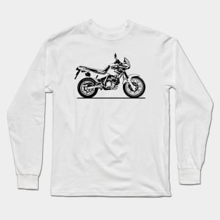 NX650 Dominator Motorcycle Sketch Art Long Sleeve T-Shirt